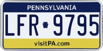PA license plate LFR9795