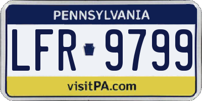 PA license plate LFR9799