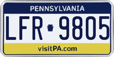 PA license plate LFR9805