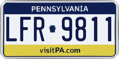 PA license plate LFR9811