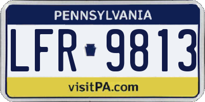 PA license plate LFR9813