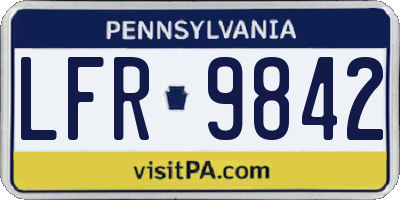 PA license plate LFR9842