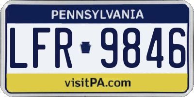 PA license plate LFR9846