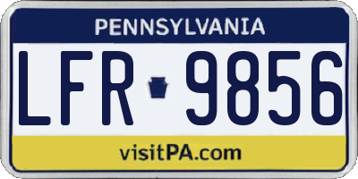 PA license plate LFR9856