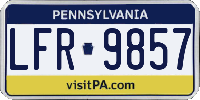 PA license plate LFR9857