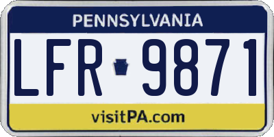 PA license plate LFR9871