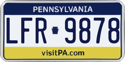 PA license plate LFR9878