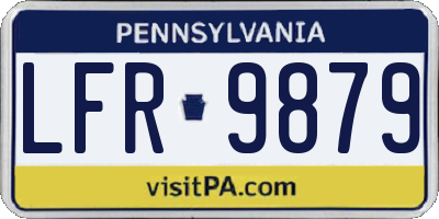 PA license plate LFR9879
