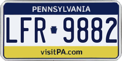 PA license plate LFR9882