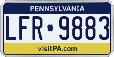 PA license plate LFR9883