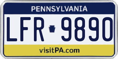 PA license plate LFR9890