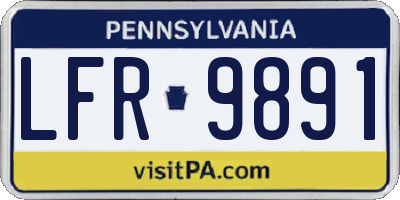 PA license plate LFR9891
