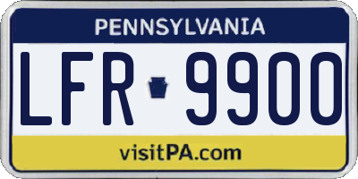 PA license plate LFR9900