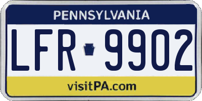PA license plate LFR9902