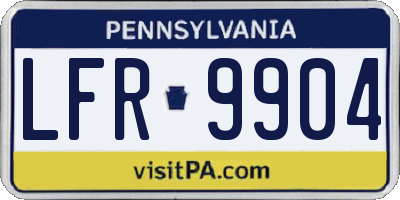 PA license plate LFR9904