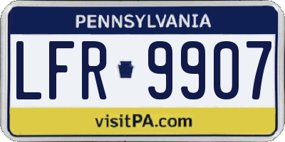 PA license plate LFR9907
