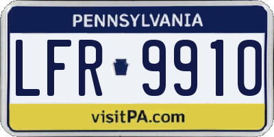 PA license plate LFR9910