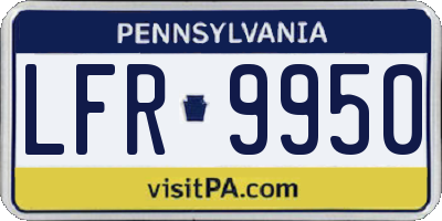 PA license plate LFR9950