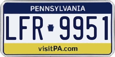PA license plate LFR9951
