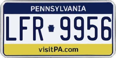 PA license plate LFR9956