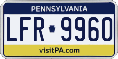 PA license plate LFR9960