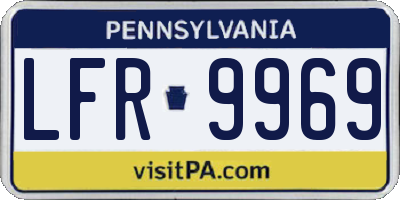 PA license plate LFR9969