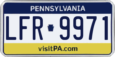 PA license plate LFR9971