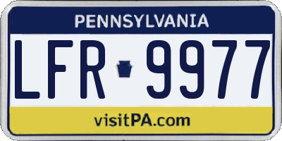 PA license plate LFR9977
