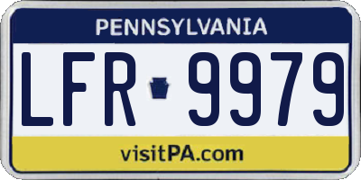 PA license plate LFR9979