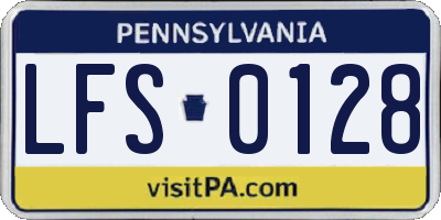 PA license plate LFS0128
