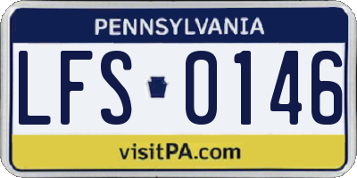 PA license plate LFS0146