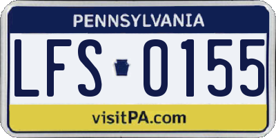 PA license plate LFS0155