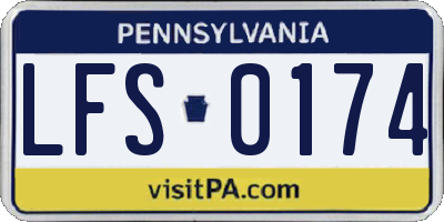 PA license plate LFS0174