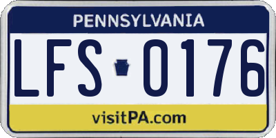 PA license plate LFS0176