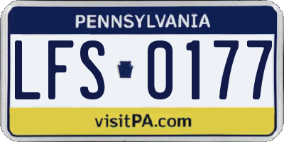 PA license plate LFS0177