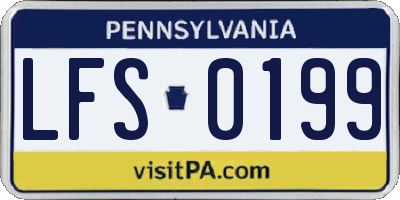 PA license plate LFS0199