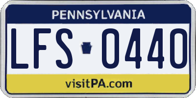 PA license plate LFS0440
