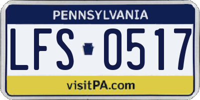PA license plate LFS0517