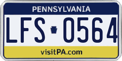 PA license plate LFS0564