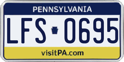 PA license plate LFS0695