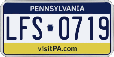 PA license plate LFS0719