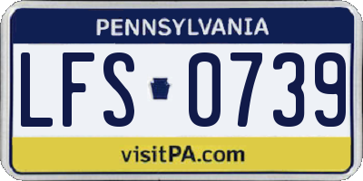 PA license plate LFS0739