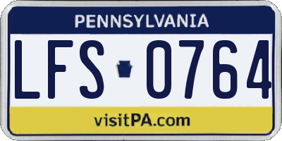 PA license plate LFS0764