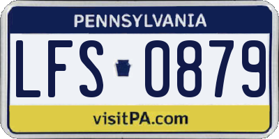 PA license plate LFS0879