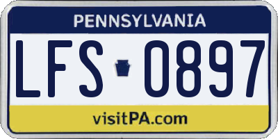 PA license plate LFS0897