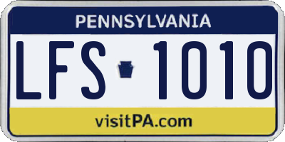 PA license plate LFS1010