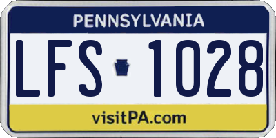 PA license plate LFS1028