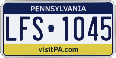 PA license plate LFS1045