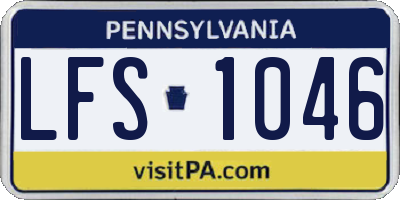 PA license plate LFS1046