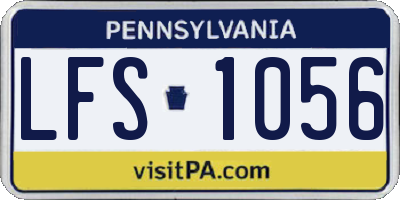 PA license plate LFS1056